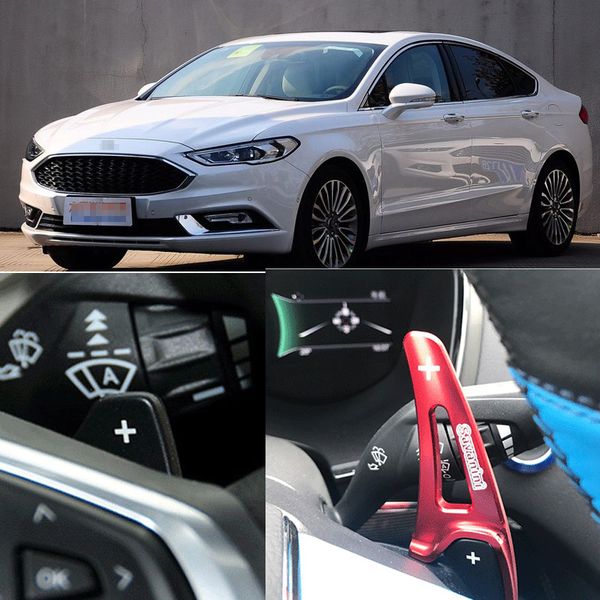 

for ford mondeo 2013-2017 2pcs dsg steering wheel aluminum shift paddle shifter extension car-styling