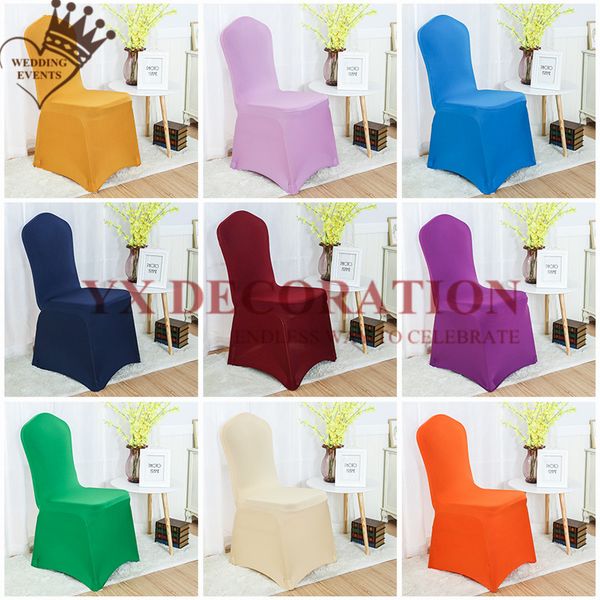 

flat front stretch spandex chair cover lycra polyester fabric wedding banquet party l dining chair covers