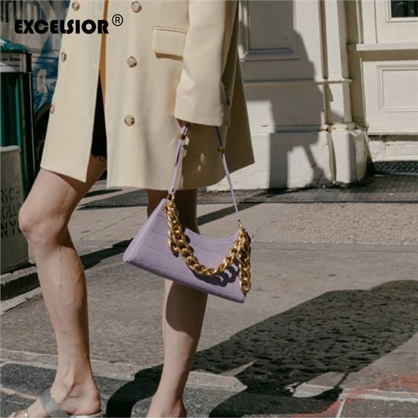 

excelsior vintage baguette women handbag alligator pu shoulder bag ins crossbody bags for women 2020 dames tassen bolso mujer