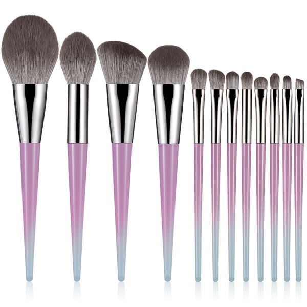 

кисти для макияжа 12 шт профессиональных кистей косметики набора gradient макияж кисть set порошок для губ тени для глаз контур лица румяна