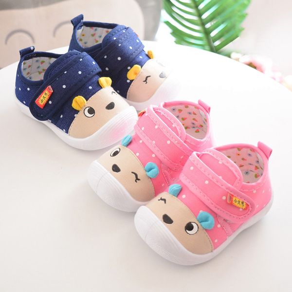 

infant kids baby boys girls cartoon anti-slip shoes soft sole squeaky sneakers