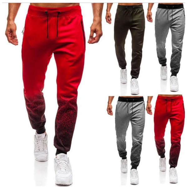 

2019 men's casual hip-hop jogging new style 3d gradient men's sport track pants sport pants, Black