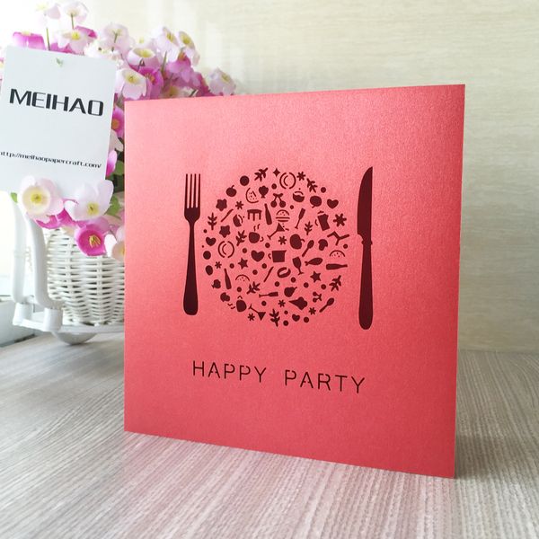 

100pcs/lot custom sample wedding invitations cards envelope exquisite family dinner party fancy dress activity invitations supplies, Black