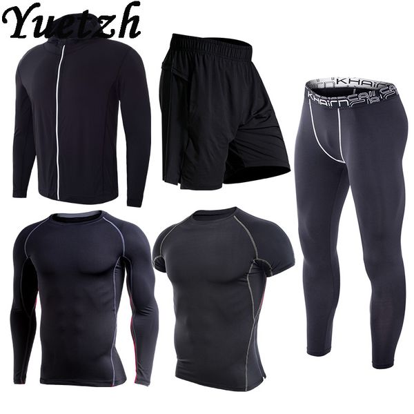 

new sportswear men sport fitness gym running suit outdoor climbing hiking wear clothes russian tracksuit training wear, White;black
