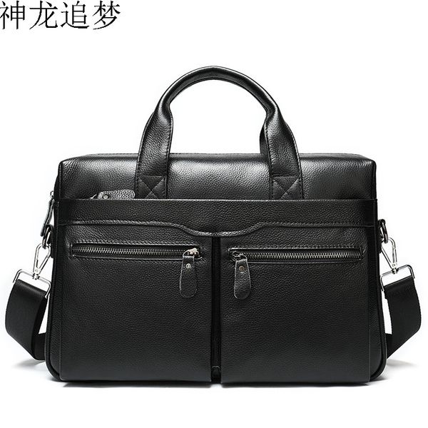 

натуральная кожа мужская сумка мужская сумка компьютер портфель сумка заголовок кожа коровья бизнес мессенджер