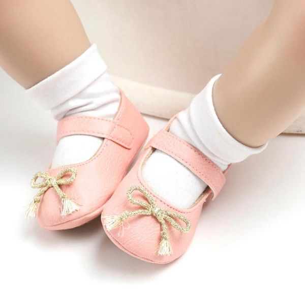 

summer baby girls bow pu leather anti-slip soft soled princess shoes new arrival