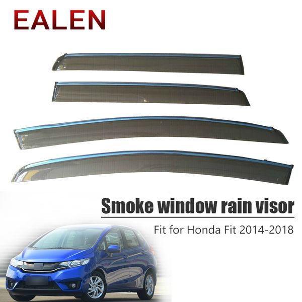 

ealen for fit hatchback 2014 2015 2016 2017 2018 vent sun deflectors guard accessories 4pcs/1set smoke window rain visor