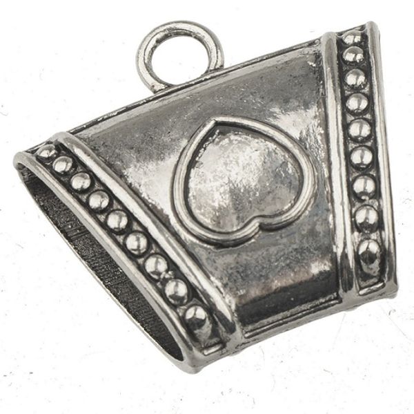 

diy silver beads for wrap scarfs bails charms pendants connector heart love sector oval large hole metal winter scarves findings 37mm 30pcs