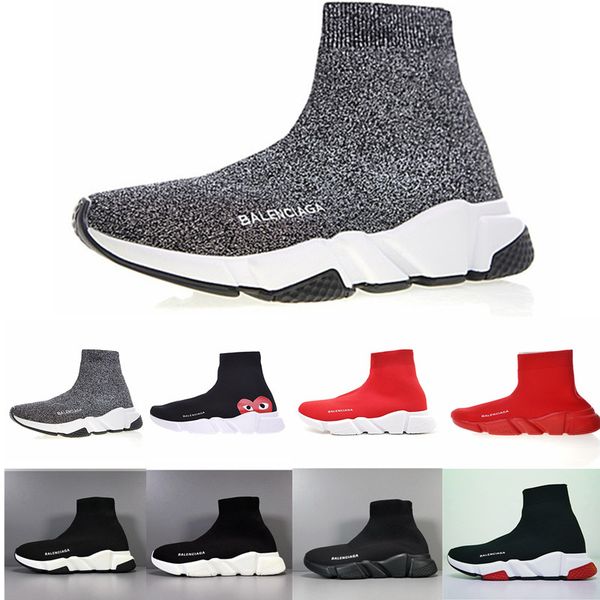

2019 ace designer casual sock shoes brand speed trainer black red triple black fashion socks boots sneaker trainer shoes 36-45 a85 zd0896