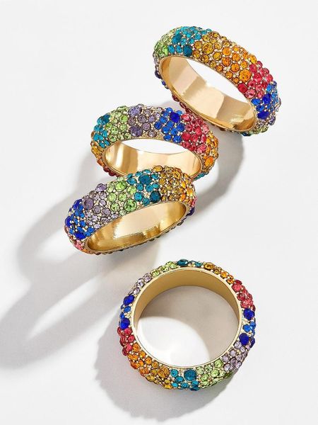 

girlgo bohemia 2019 радужное кольцо тонкая линия micro pave cz вечность кристалл обручальные кольца для женщин свадебные украшения партии по, Golden;silver