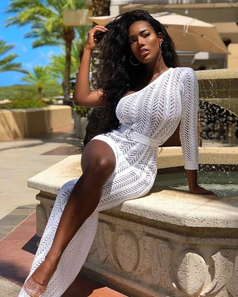 

womens skirt with suspenders off-shoulder cutout ladies knitted split beach dress sale, White;black