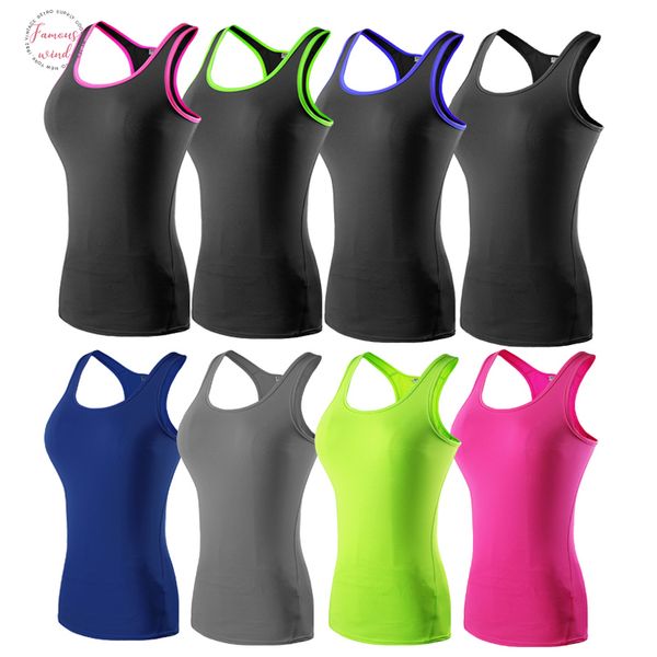 

new women sleeveless t shirts workout tank solid gym sportswear fitness jogging camisole ladies running vest, White