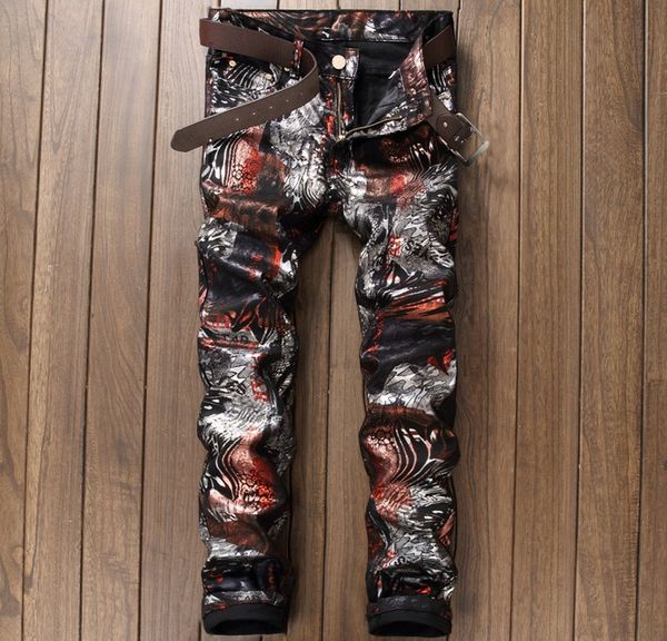 

european american style fashion brand men's casual pants straight luxury trousers red nightclub trousers pants for men, Blue
