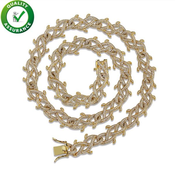 

роскошная mens ожерелье iced out цепи hip hop ювелирные побрякушки алмазный майами кубинский ссылка pandora стиль подвески рэпер модные аксе, Silver