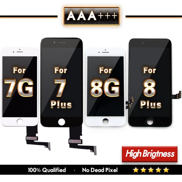 

High Brighness LCD For iPhone 8 Plus 8 iPhone 7 Plus 7 Display Touch Digitizer Complete Screen Replacement AAA+++ & Free DHL Shipping