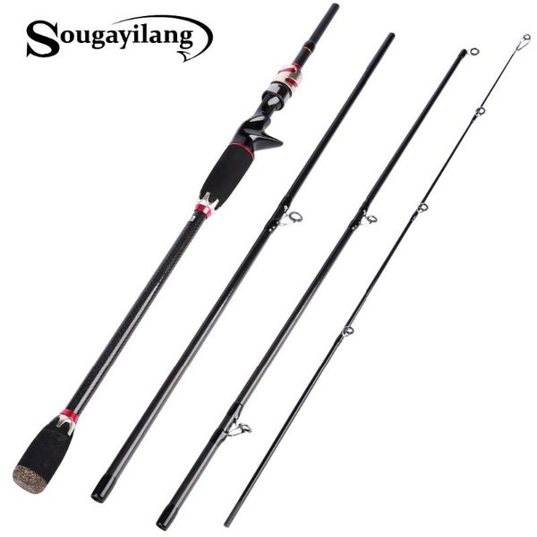 

sougayilang 1.8m 2.1m lure rod 4 section casting travel carbon spinning rod pole portable fishing saltwater