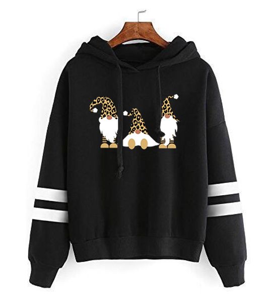 

gnome christmas sweatshirt women harajuku hoodie plus size korean clothes casual vintage hoodies woman print casual, Black