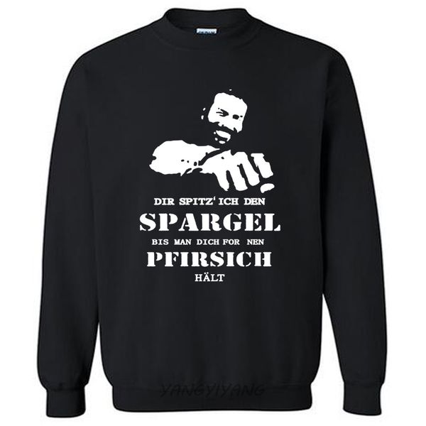 

men cotton sweatshirt bud spencer konterfei cotton hoodies new hoody new arrived, Black