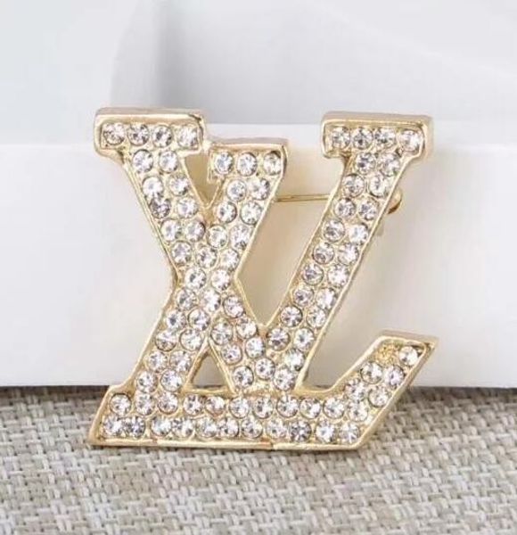 

2019 роскошный дизайнер изысканный двойной письмо брошь для женщин заявление бренд моды броши булавки аксессуары подарок ювелирных изделий 0, Gray