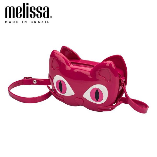 

melissa cute cat принцесса желе сумка 2020 новый мальчик девочка принцесса сумка девушка мини melissa желе сумка на ремне, Black;red