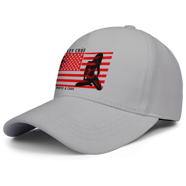 

motley crue red white crüe for men and women adjustable trucker cap designer sports custom unique baseballhats quaternary band logo of, Blue;gray