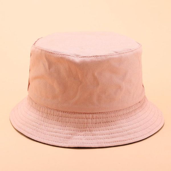 

men and women casual solid two-sided canvas foldable outdoors bucket sun hat fisherman flat cap summer beach hat womail