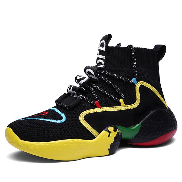 

high men running shoe knit elastic winter boot breathable male sneaker colorful warm sock athletic shoe zapatos hombre48