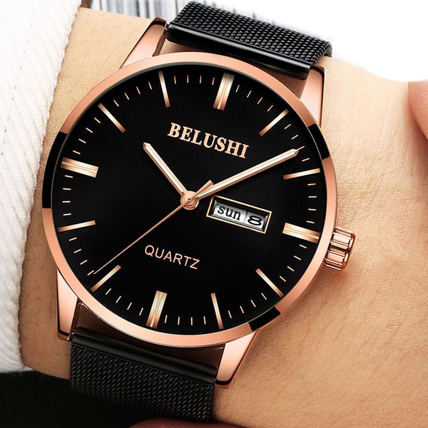 

watches men sport quartz wristwatches for man waterproof simple watch men calendar male watch wrist clock, Slivery;brown