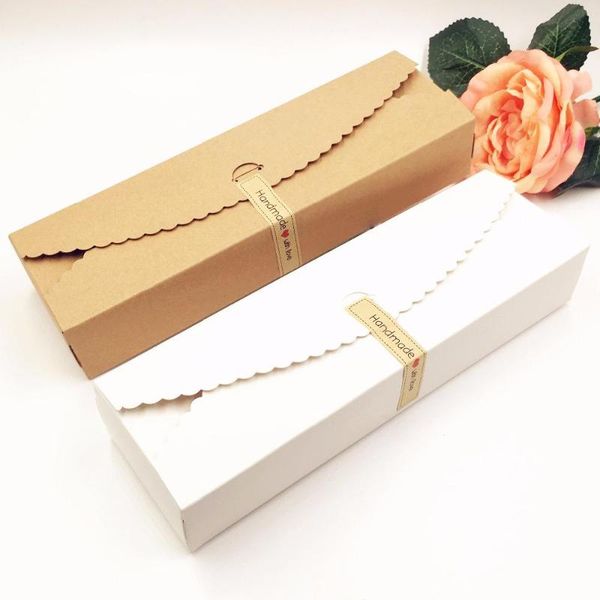 

20pcs/lot kraft gift boxes paper handmade candy /chocolate packing box blank storage diy wedding cake boxes 23*7*4cm