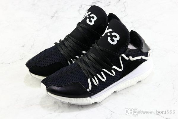

y3 kusari men's sports running shoes designer gzfog y-3 striped white red fashion casual shoes with box, Black