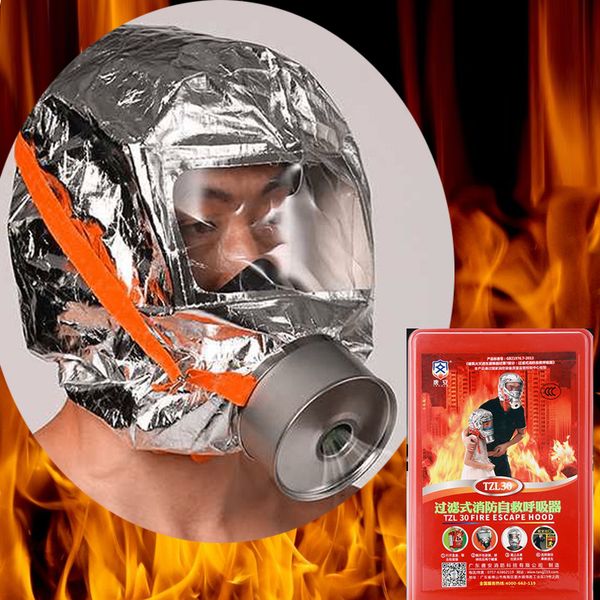 

пожарная аварийная спасательная маска 30 минут защитный фильтр противогаз самосохраняющийся дым токсичный фильтр побег респиратор маски горя