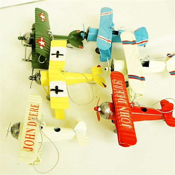 

6pcs/lot vintage metal plane model mini metal glider model iron retro airplane craft creative pub/home decoration party gifts