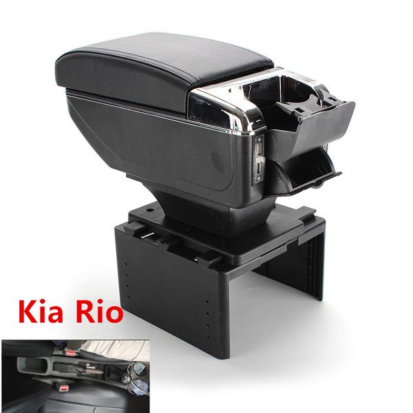 

for kia rio armrest box universal car arm rest center centre console rotatable storage box top