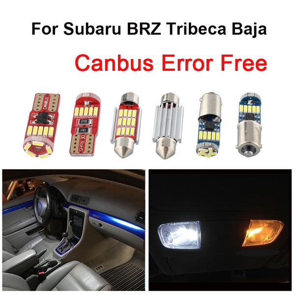 

white car canbus bulbs led interior light kit for 2003 2004 2005-2017 2018 2019 brz tribeca baja map dome license lamp