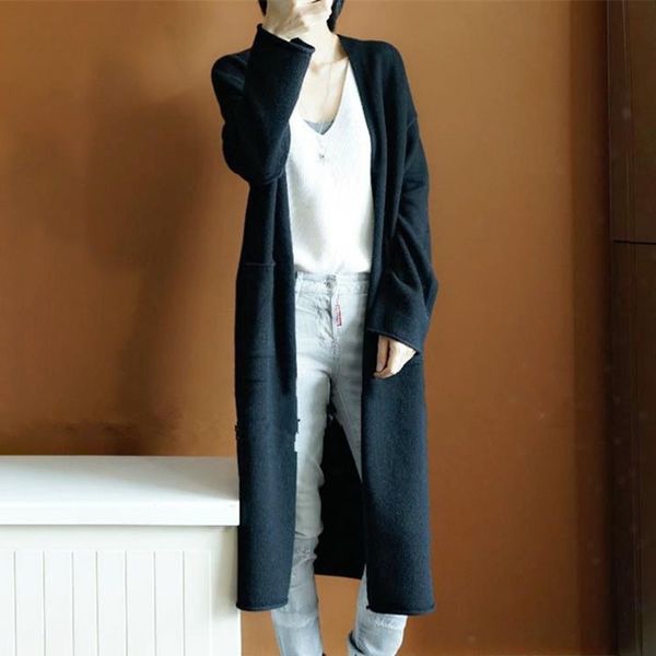 

women wool coat 2019 winter casual korean style slim long wollen overcoat womens solid black orange gray ladies windbreaker
