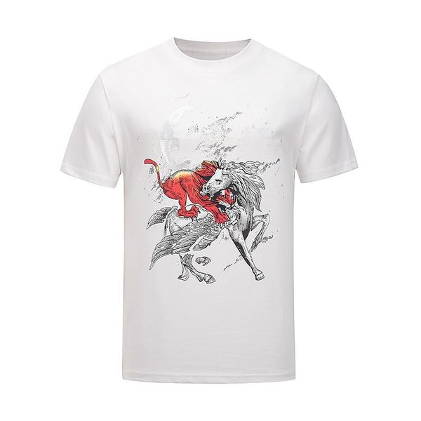 

20 ss summer t-shirt brand designer t-shirt, fashion printed short sleeve breathable cotton t-shirt, White;black