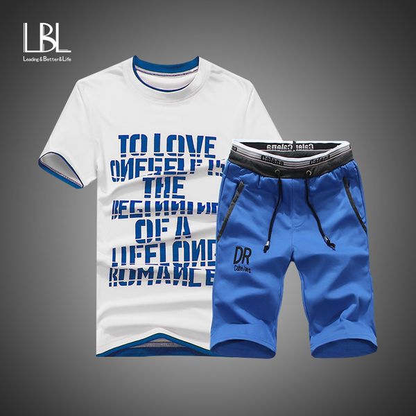 

summer shorts set men casual outwear slim fit mens sweat suits 2018 casual t shirts + shorts fashion 2pcs men sets, Gray