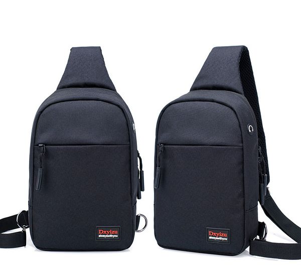 

men's messenger bag polyester mobile phone case mezzanine zipper bag