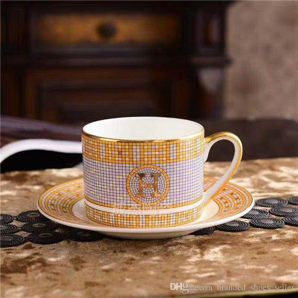 

классический золотой оправе bone china кофейная чашка и блюдце набор керамическая чашка чая блюдце фарфор пара кубок творческий подарок