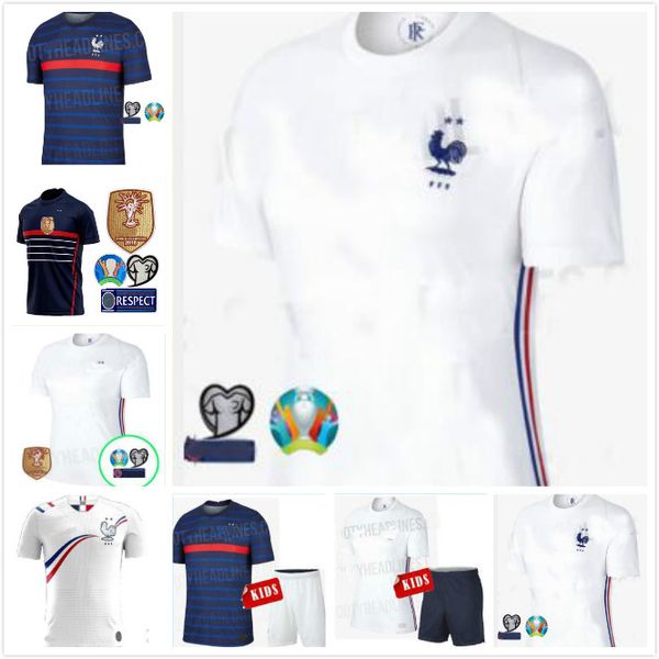 

2020 2021 france centenary soccer jerseys home away 20 21 mbappe giroud maillot de foot 100th special edition national team football shirt, Black;yellow