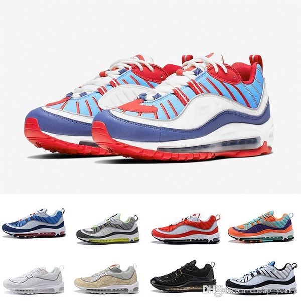 

2019 new mens designer 98s cone running shoes 98s fashion sport trainers sneaker og gundam triple black white tour yellow size 7-11