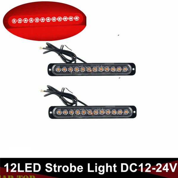 

2pcs lights red led trunk light 24v led lights truck warning flash strobe lamp side truck 12v-24v