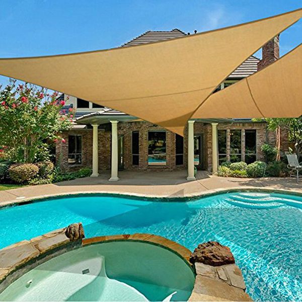 

outdoor uv triangle sun shelter sunshade sail canopy cover for patio pool lawn desert sand camping picnic tent