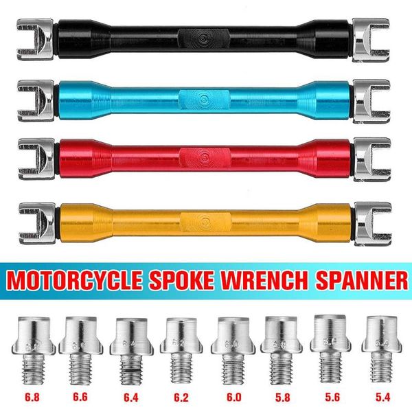 

motorcycle motorbike wheel spanner spoke wrench hardened tips hand tool set for buckled wheel disassembly tool 93mm