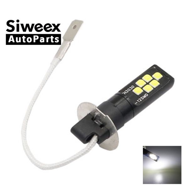 

super bright h3 led 12 smd 3030 car driving headlight fog light auto lamp bulb conversion 12v dc white