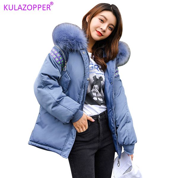 

women's trench coats winter jacket women warm down cotton female short parkas artificial fur collar plus size coat zh072, Tan;black