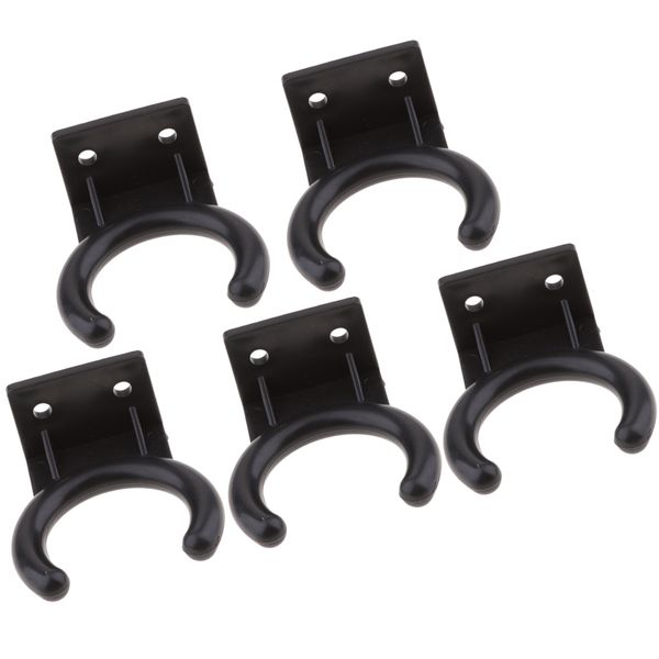 

5x universal wired microphone hook wall stands rack hanger black