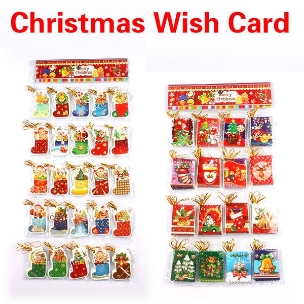 

handwriting blessing wish card greeting card christmas tree pendant decoration 2018 adornos de navidad paper accesorios navidad