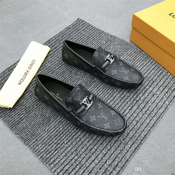 

19fw italian mens leather shoes outdoor wedding luxury dress shoes men office loafers man casual party club shoes big size 45 yetc6, Black