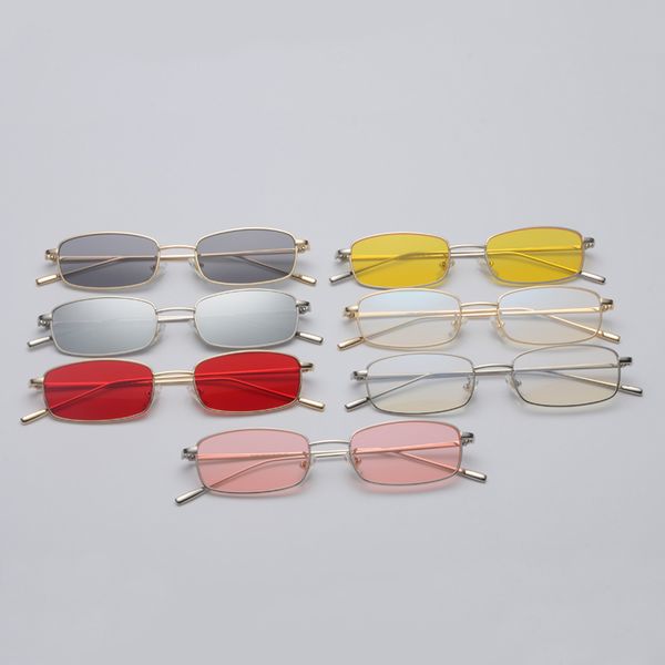 

small square ultraviolet proof sunglasses metal frame yellow red vintage round sun glasses inieyewear outdoor eyeglasses